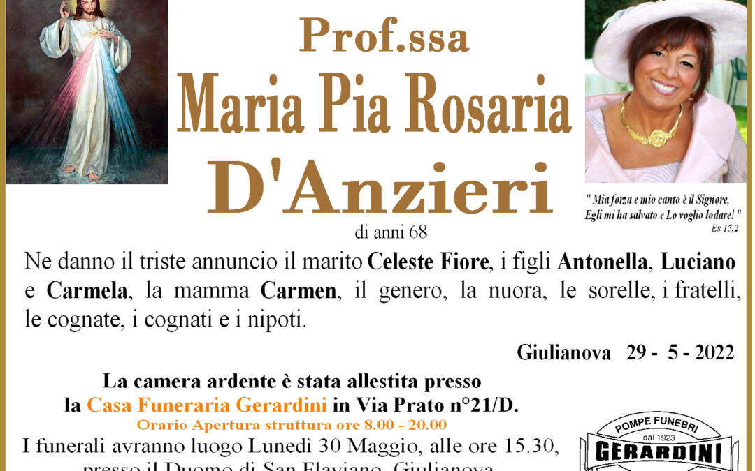 MARIA PIA ROSARIA D’ANZIERI