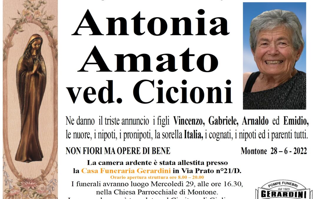 ANTONIA AMATO ved. CICIONI