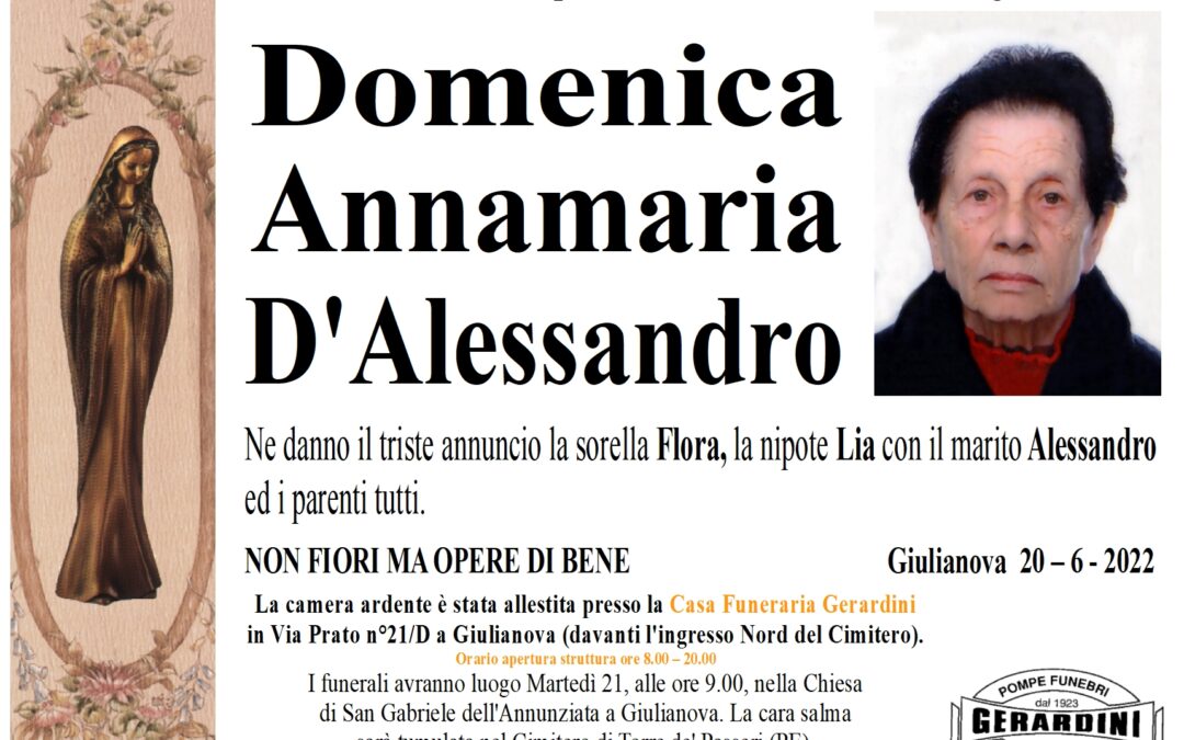 DOMENICA ANNAMARIA D’ALESSANDRO