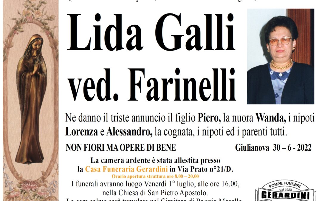 LIDA GALLI ved. FARINELLI