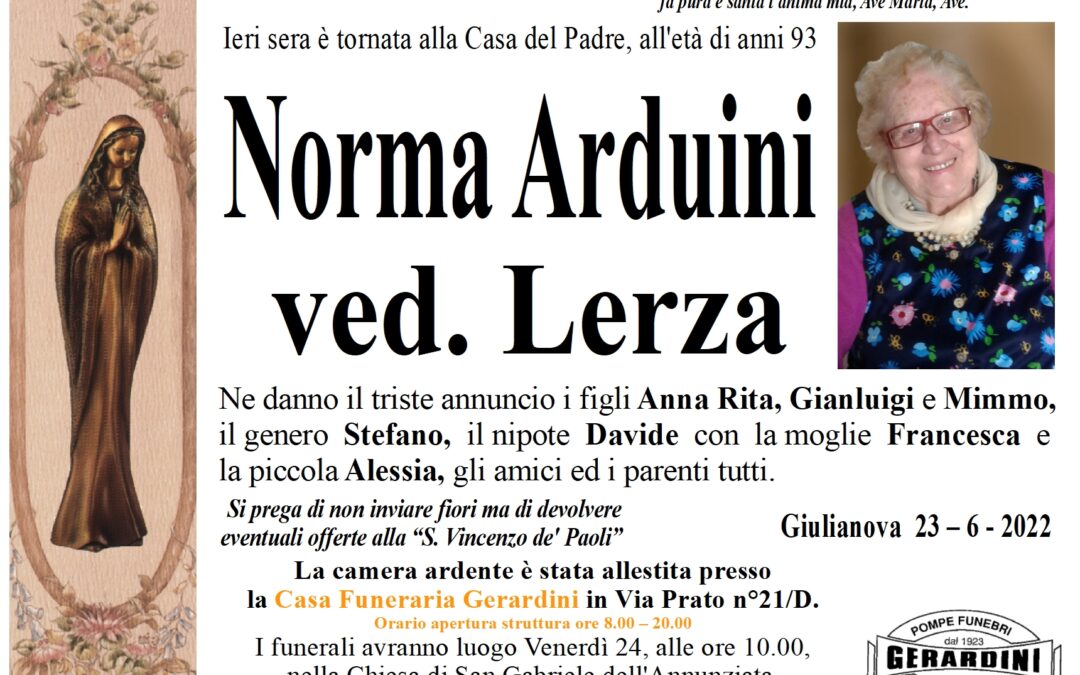 NORMA ARDUINI ved. LERZA