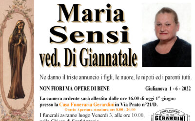 MARIA SENSI ved. DI GIANNATALE
