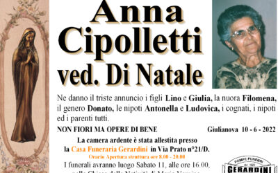 ANNA CIPOLLETTI ved. DI NATALE