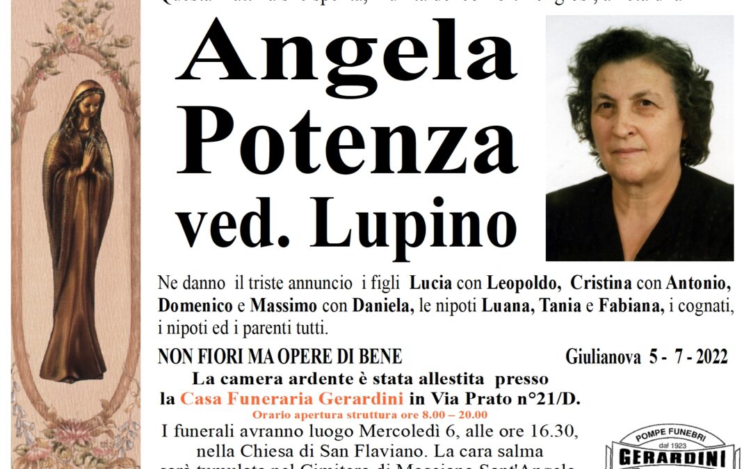 ANGELA POTENZA ved. LUPINO