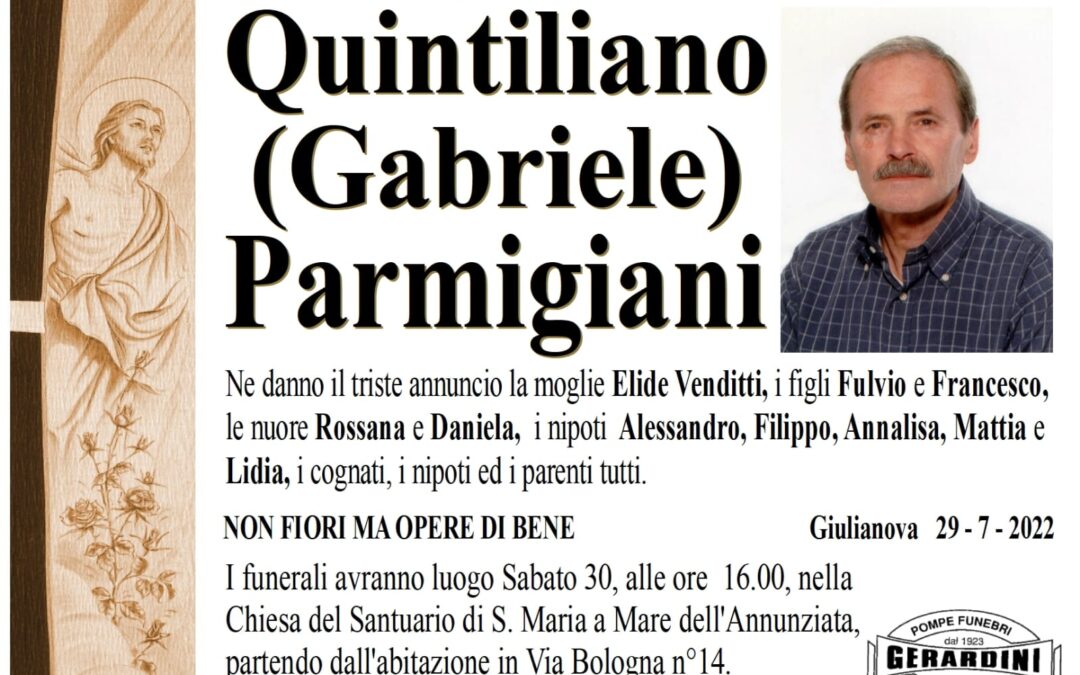 QUINTILIANO (GABRIELE) PARMIGIANI