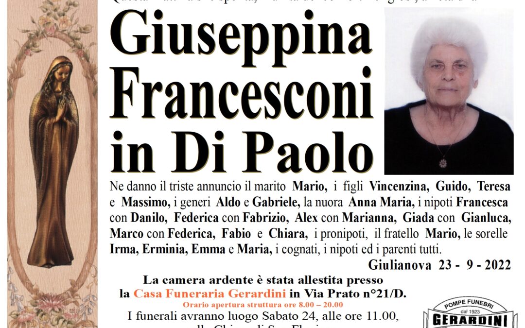 GIUSEPPINA FRANCESCONI IN DI PAOLO