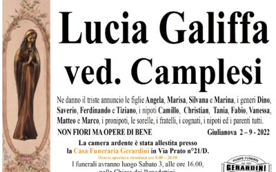LUCIA GALIFFA VED. CAMPLESI