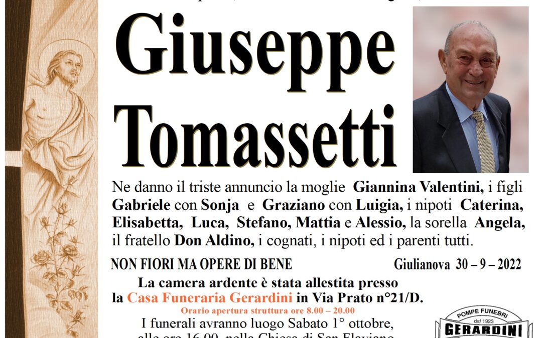 GIUSEPPE TOMASSETTI