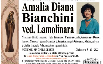 AMALIA DIANA BIANCHINI ved. LAMOLINARA