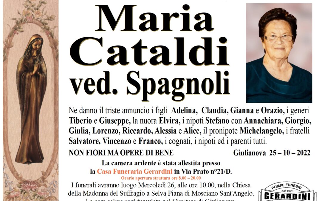 MARIA CATALDI VED. SPAGNOLI