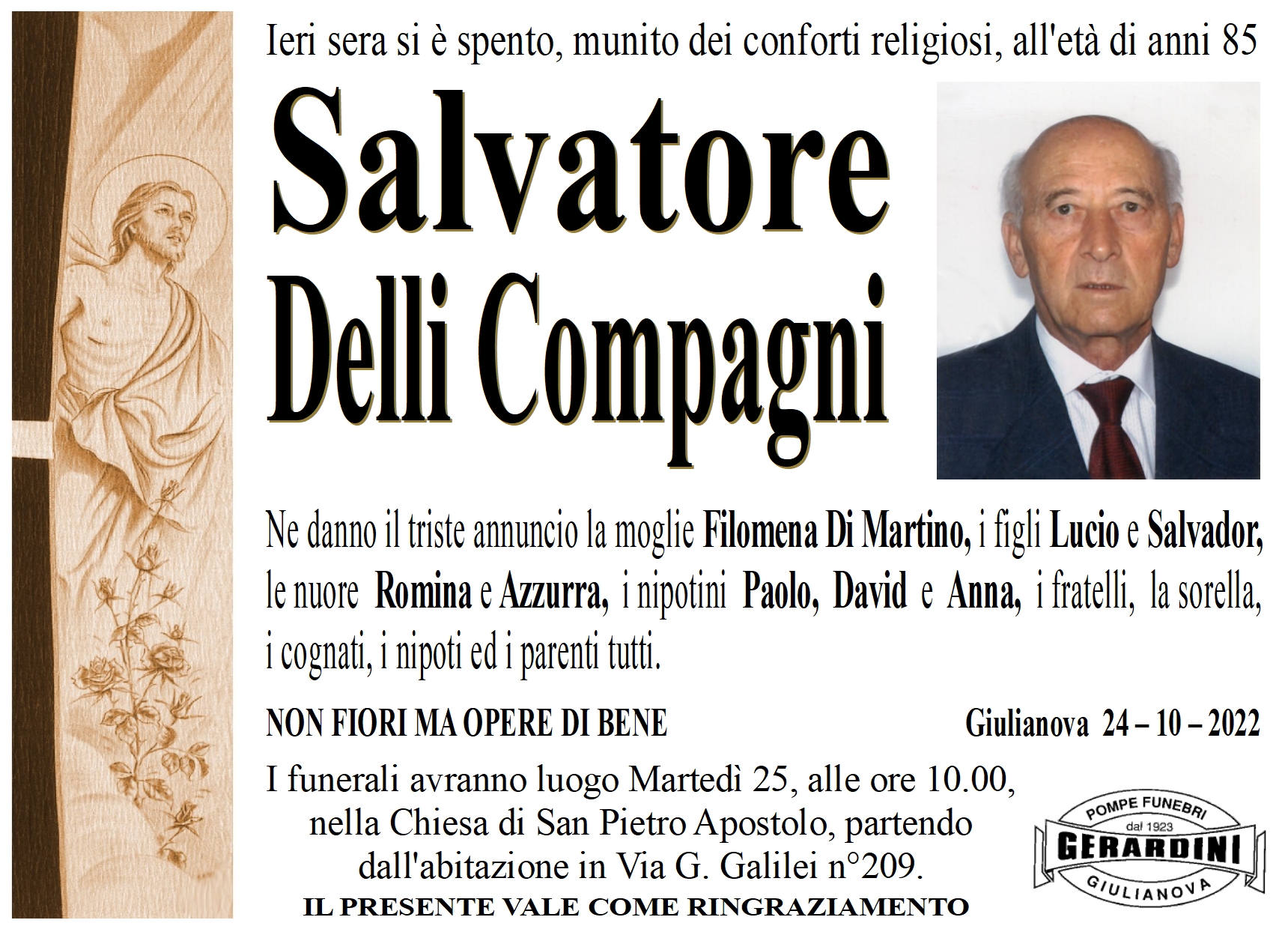 SALVATORE DELLI COMPAGNI | Pompe Funebri Gerardini