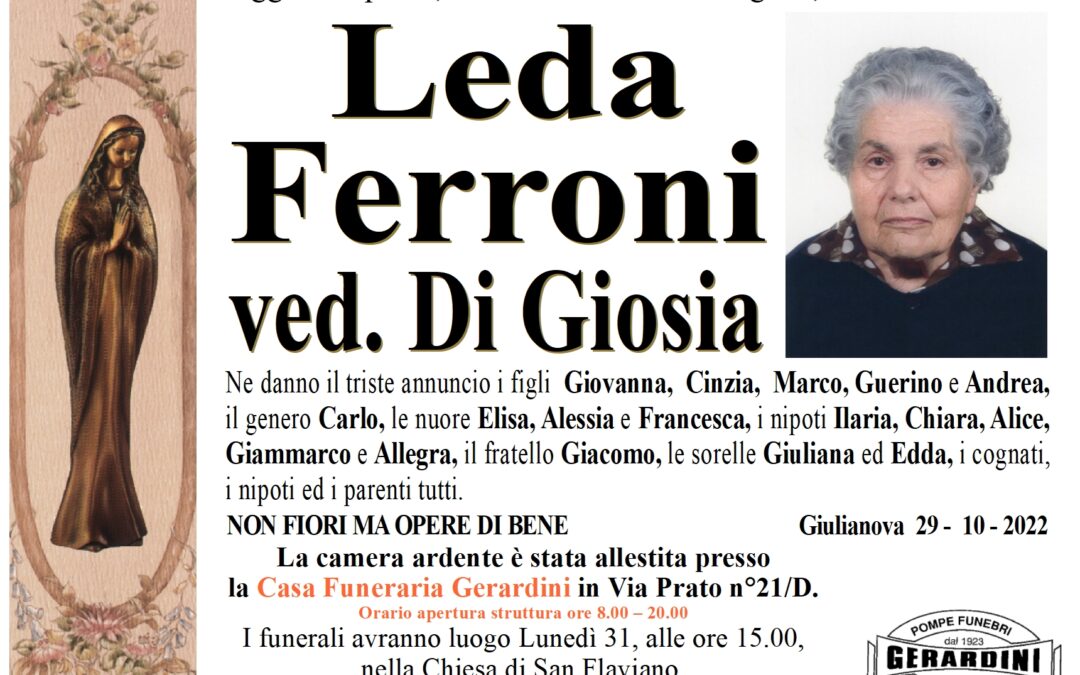 LEDA FERRONI ved. DI GIOSIA