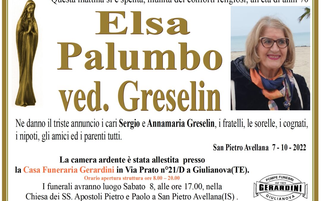 ELSA PALUMBO ved. GRESELIN