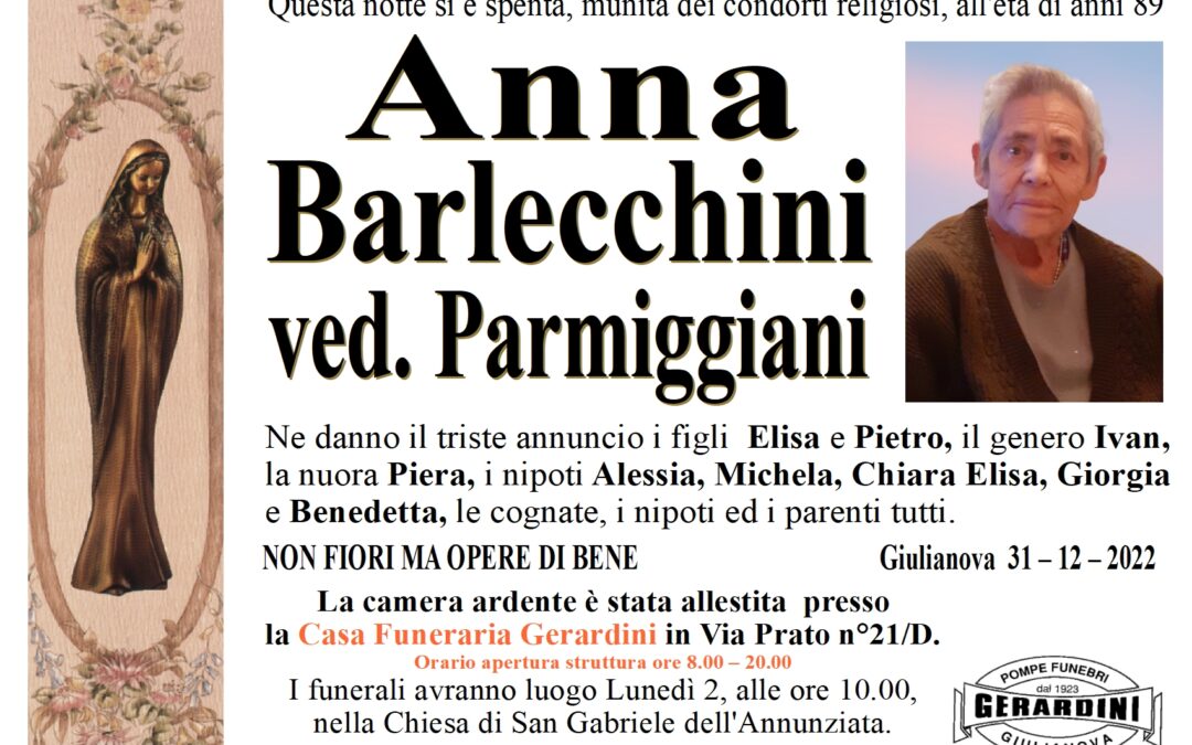 ANNA BARLECCHINI VED. PARMIGGIANI