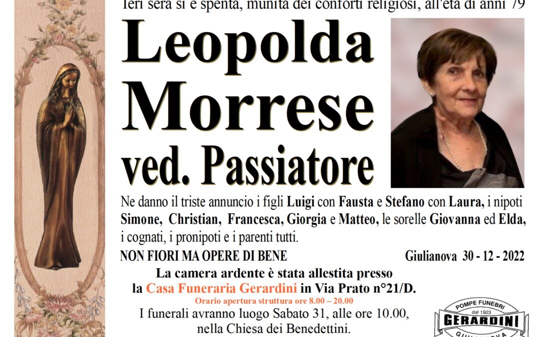 LEOPOLDA MORRESE VED. PASSIATORE