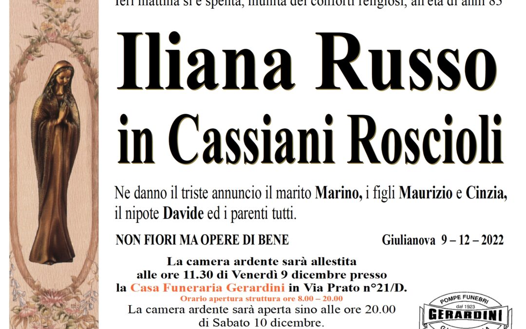 ILIANA RUSSO IN CASSIANI ROSCIOLI