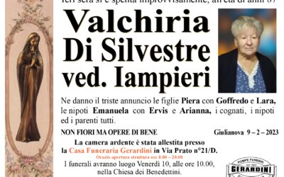 VALCHIRIA DI SILVESTRE VED. IAMPIERI