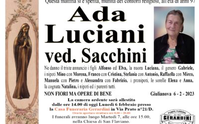 ADA LUCIANI VED. SACCHINI