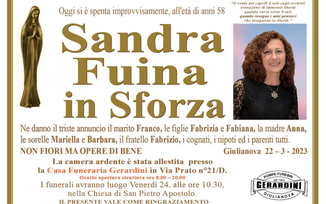 SANDRA FUINA IN SFORZA