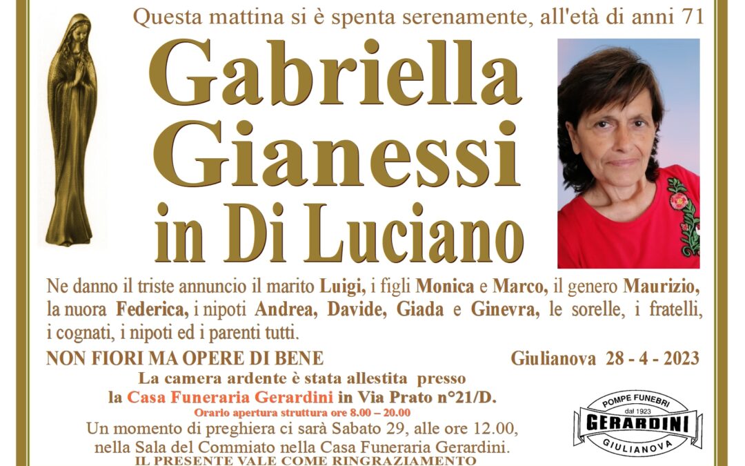 GABRIELLA GIANESSI IN DI LUCIANO