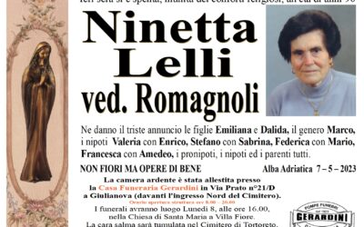 NINETTA LELLI VED. ROMAGNOLI