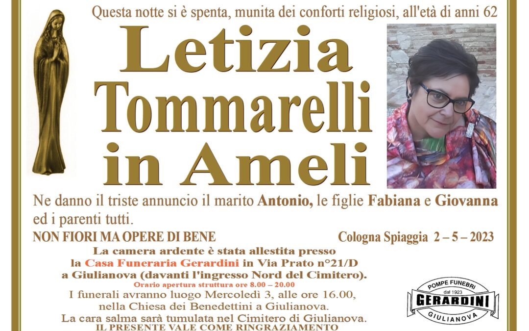 LETIZIA TOMMARELLI IN AMELI