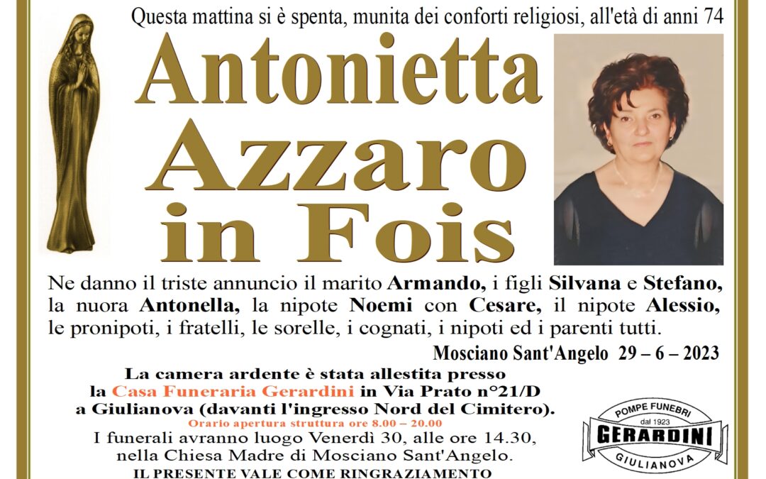 ANTONIETTA AZZARO IN FOIS