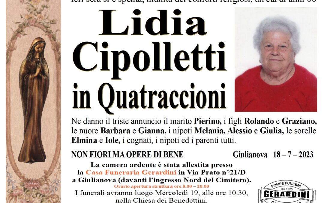 LIDIA CIPOLLETTI IN QUATRACCIONI