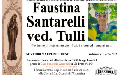FAUSTINA SANTARELLI VED.TULLI