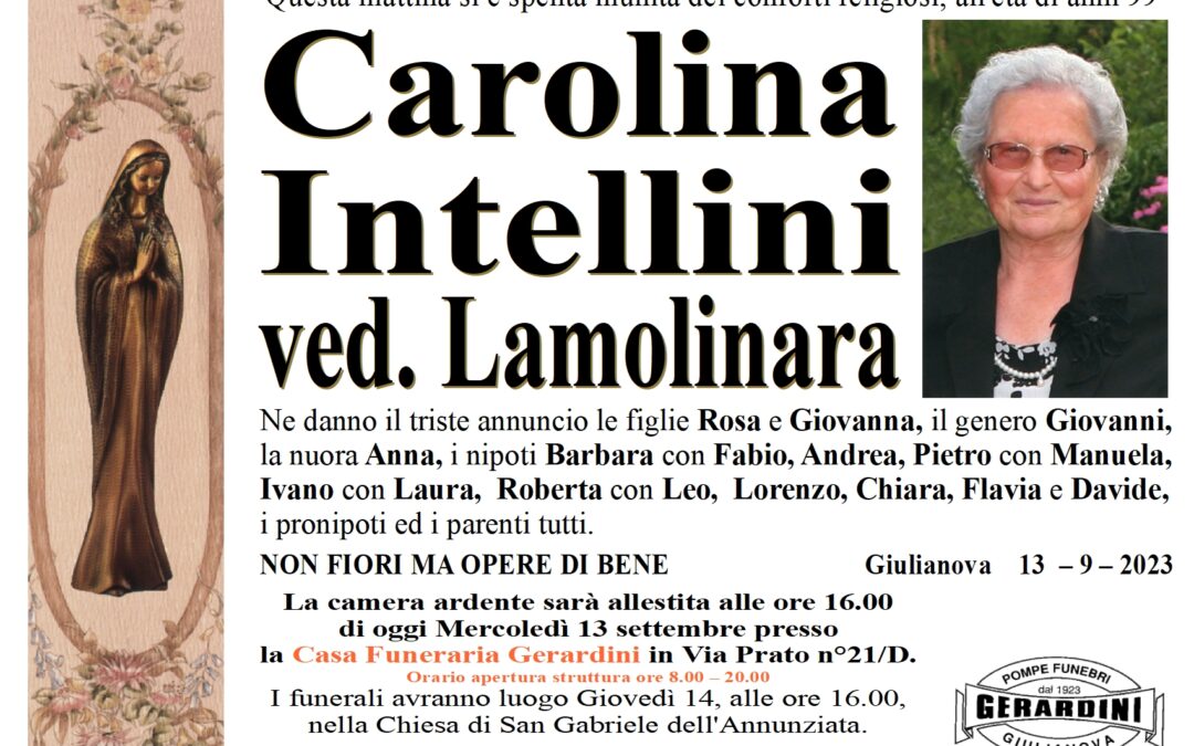 CAROLINA INTELLINI ved. LAMOLINARA