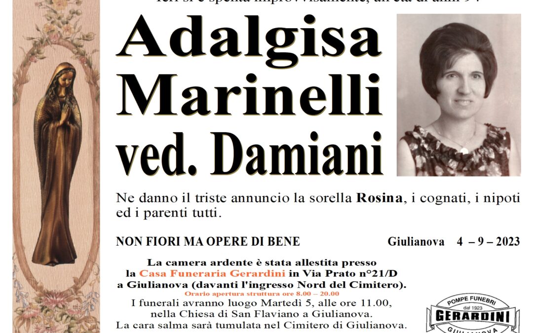 ADALGISA MARINELLI ved. DAMIANI