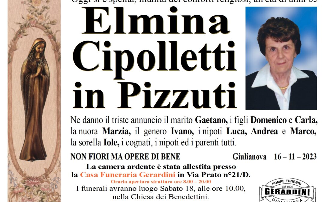 ELMINA CIPOLLETTI in PIZZUTI