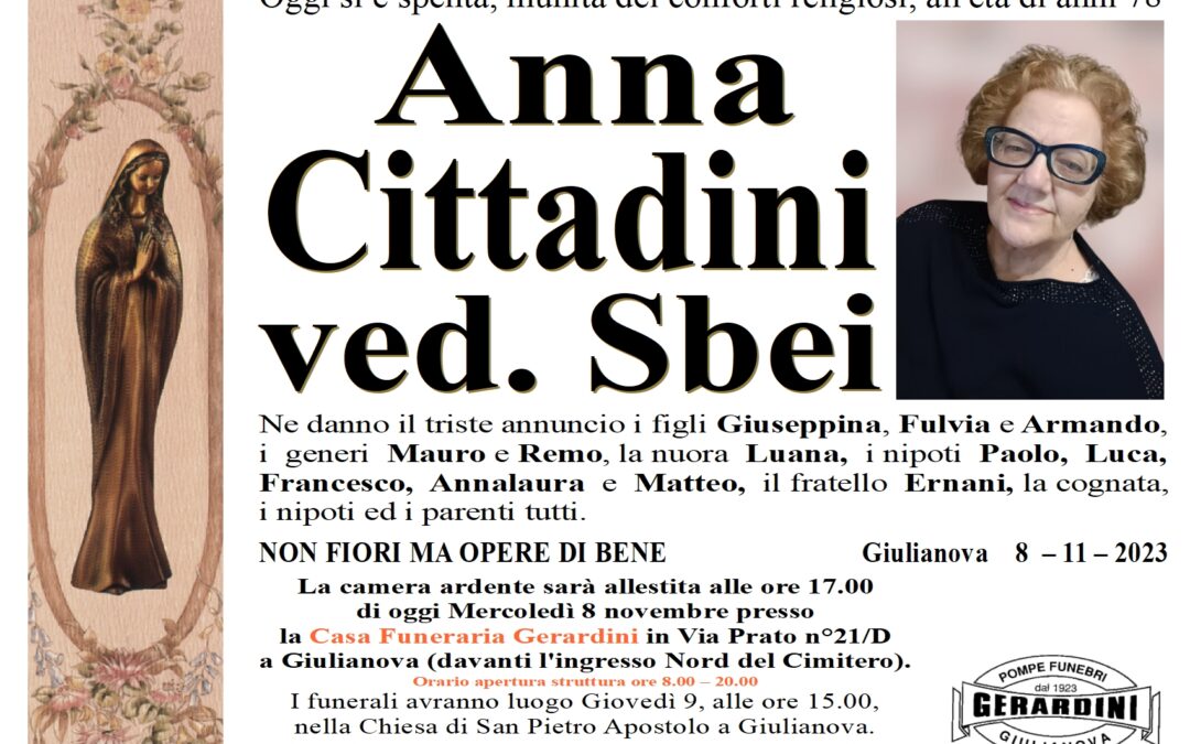 ANNA CITTADINI ved. SBEI