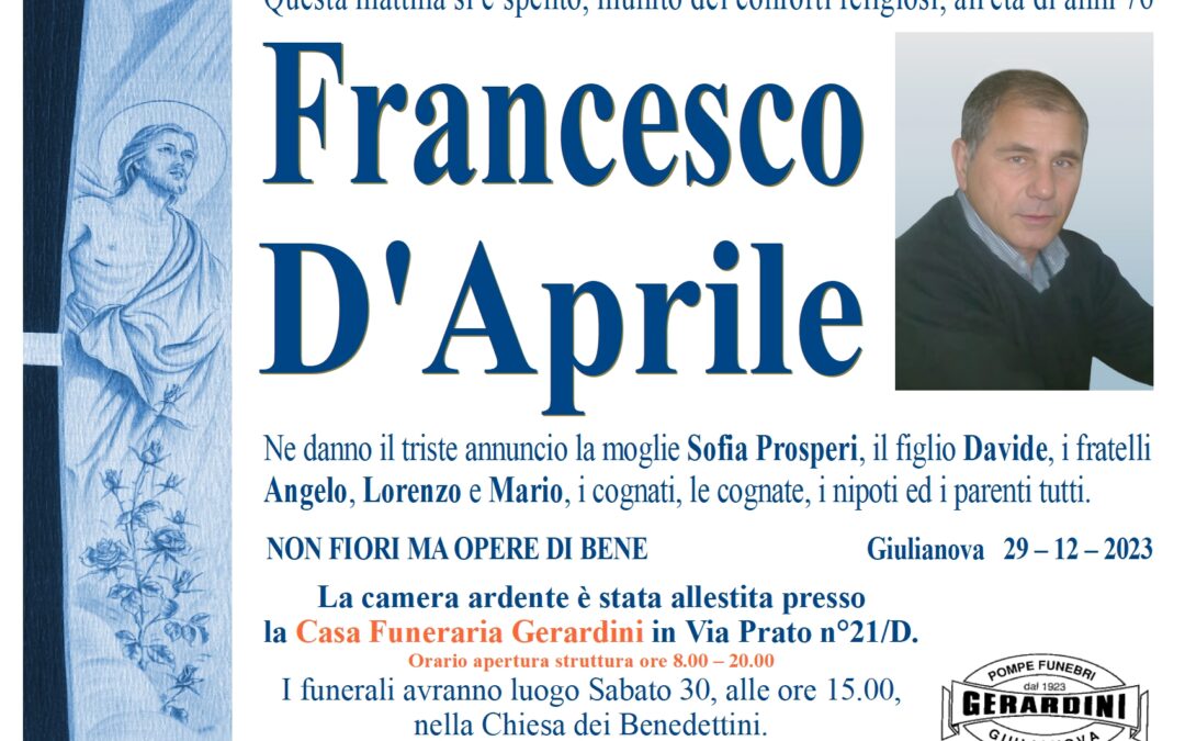 FRANCESCO D’APRILE