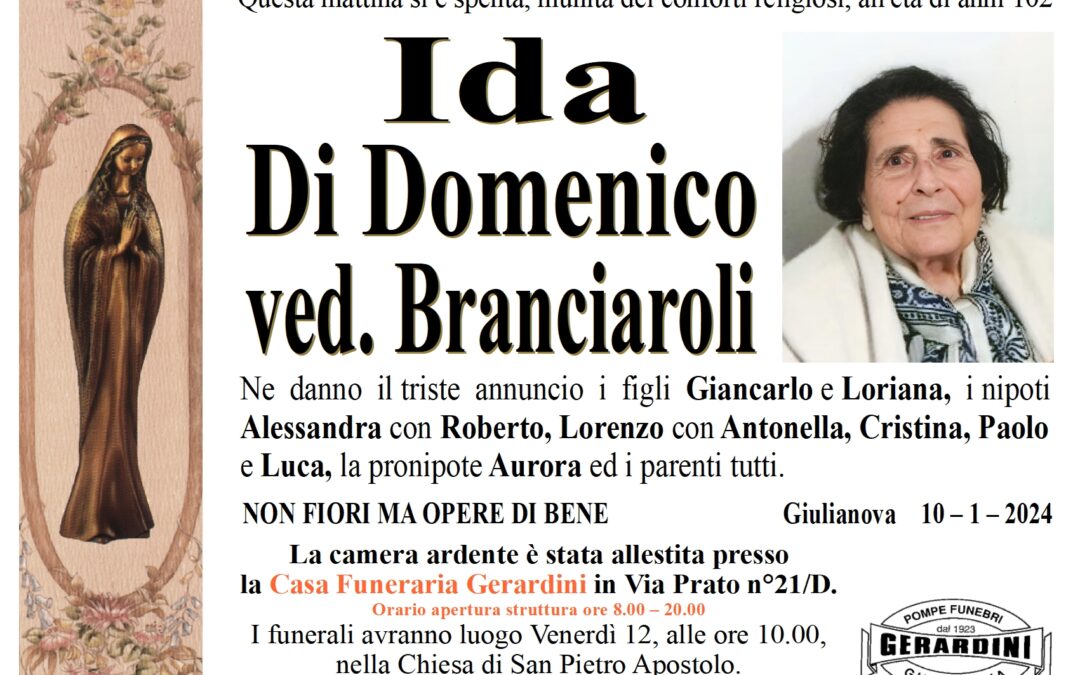 IDA DI DOMENICO VED. BRANCIAROLI