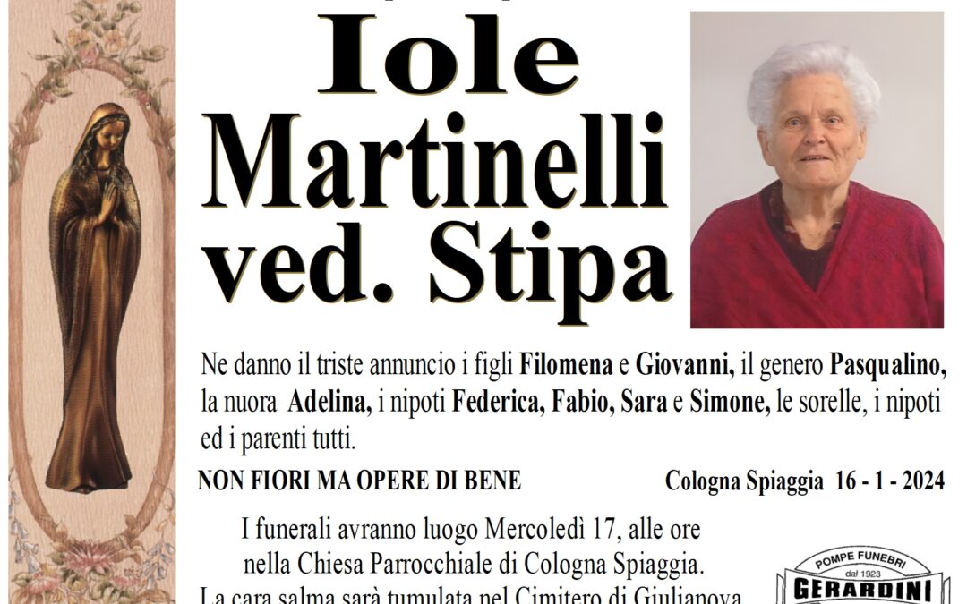 IOLE MARTINELLI VED. STIPA