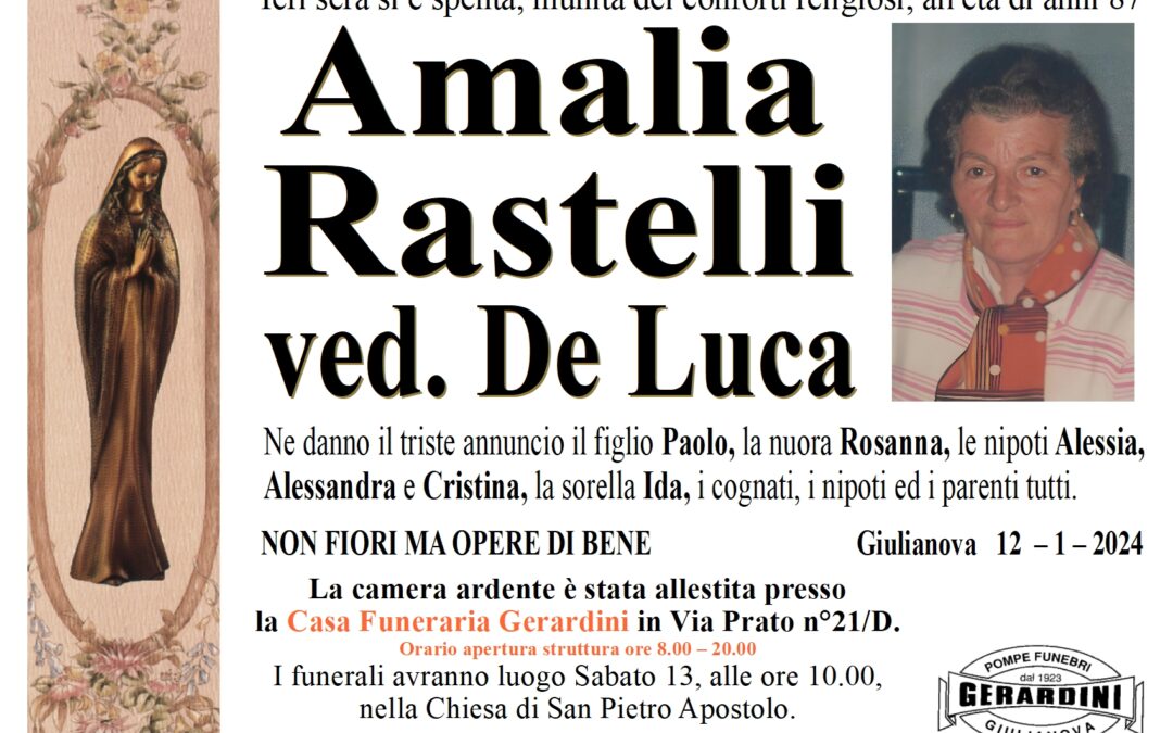AMALIA RASTELLI VED. DE LUCA
