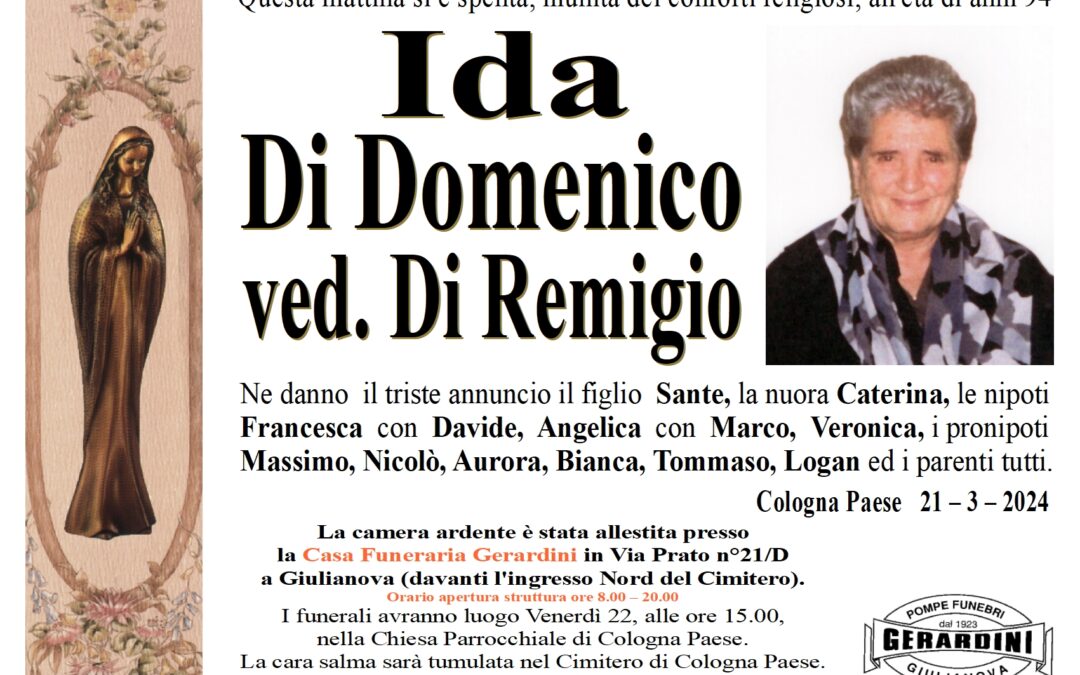 IDA DI DOMENICO VED. DI REMIGIO