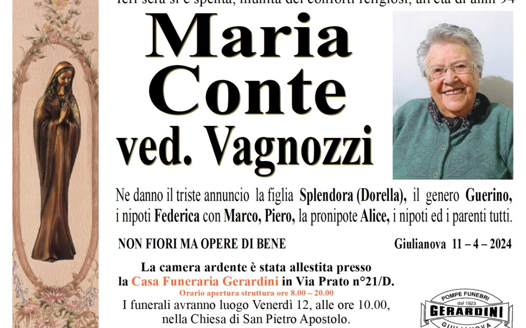 MARIA CONTE ved. VAGNOZZI