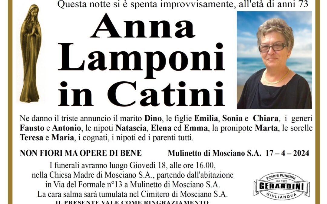 ANNA LAMPONI IN CATINI