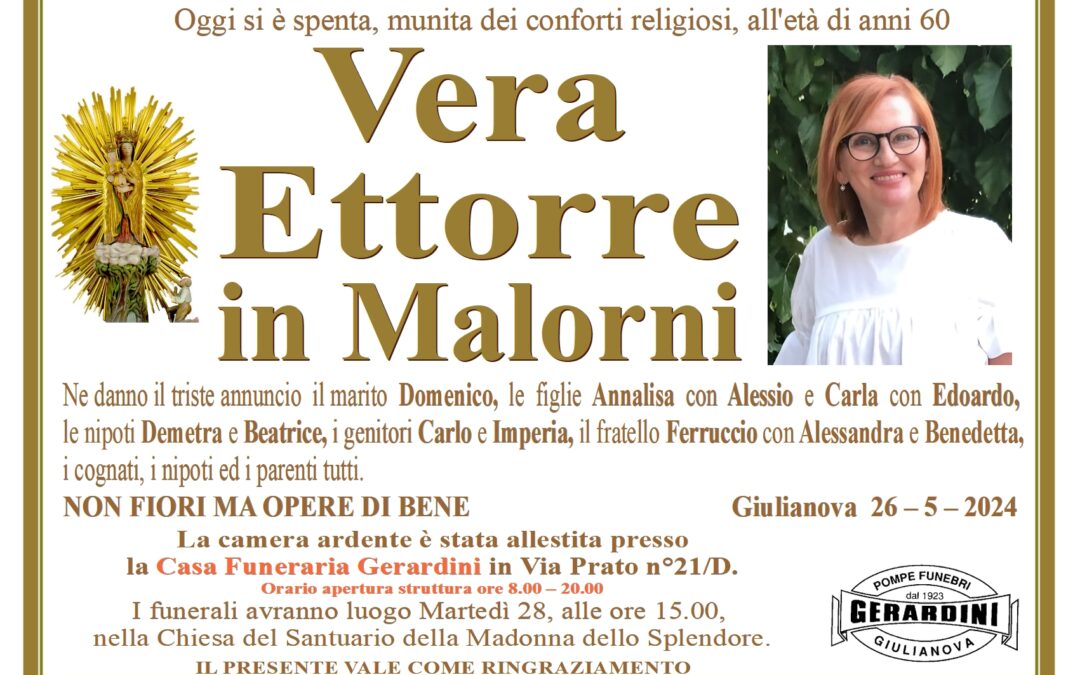 VERA ETTORRE IN MALORNI