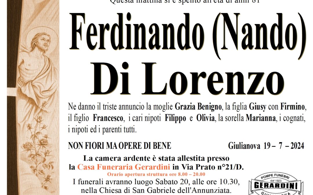 FERDINANDO (NANDO) DI LORENZO