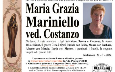 MARIA GRAZIA MARINIELLO VED. COSTANZO