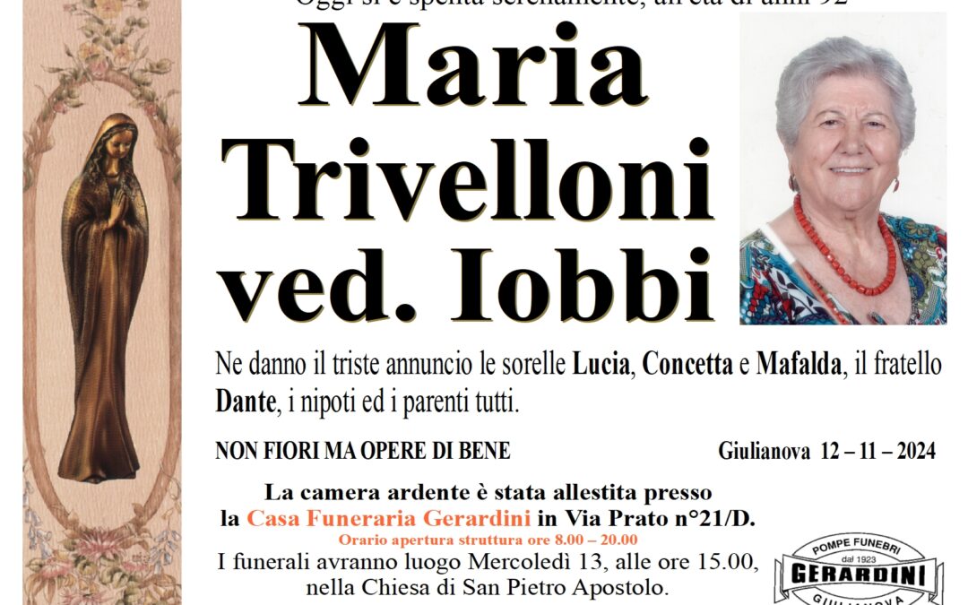 MARIA TRIVELLONI VED.IOBBI