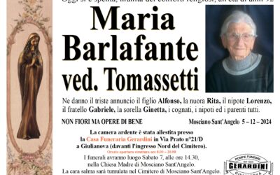 MARIA BARLAFANTE VED. TOMASSETTI