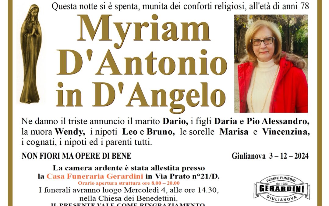 MYRIAM D’ANTONIO IN D’ANGELO