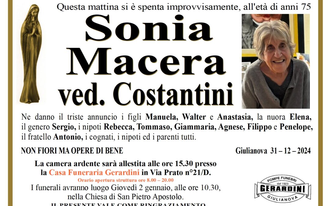 SONIA MACERA VED. COSTANTINI