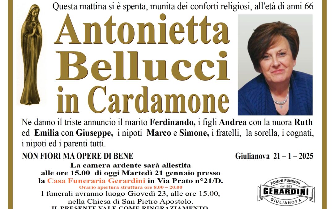 ANTONIETTA BELLUCCI IN CARDAMONE