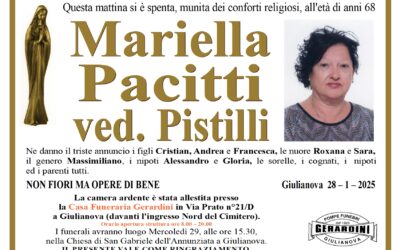 MARIELLA PACITTI VED. PISTILLI