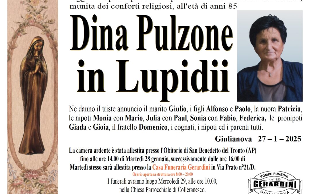 DINA PULZONE IN LUPIDII